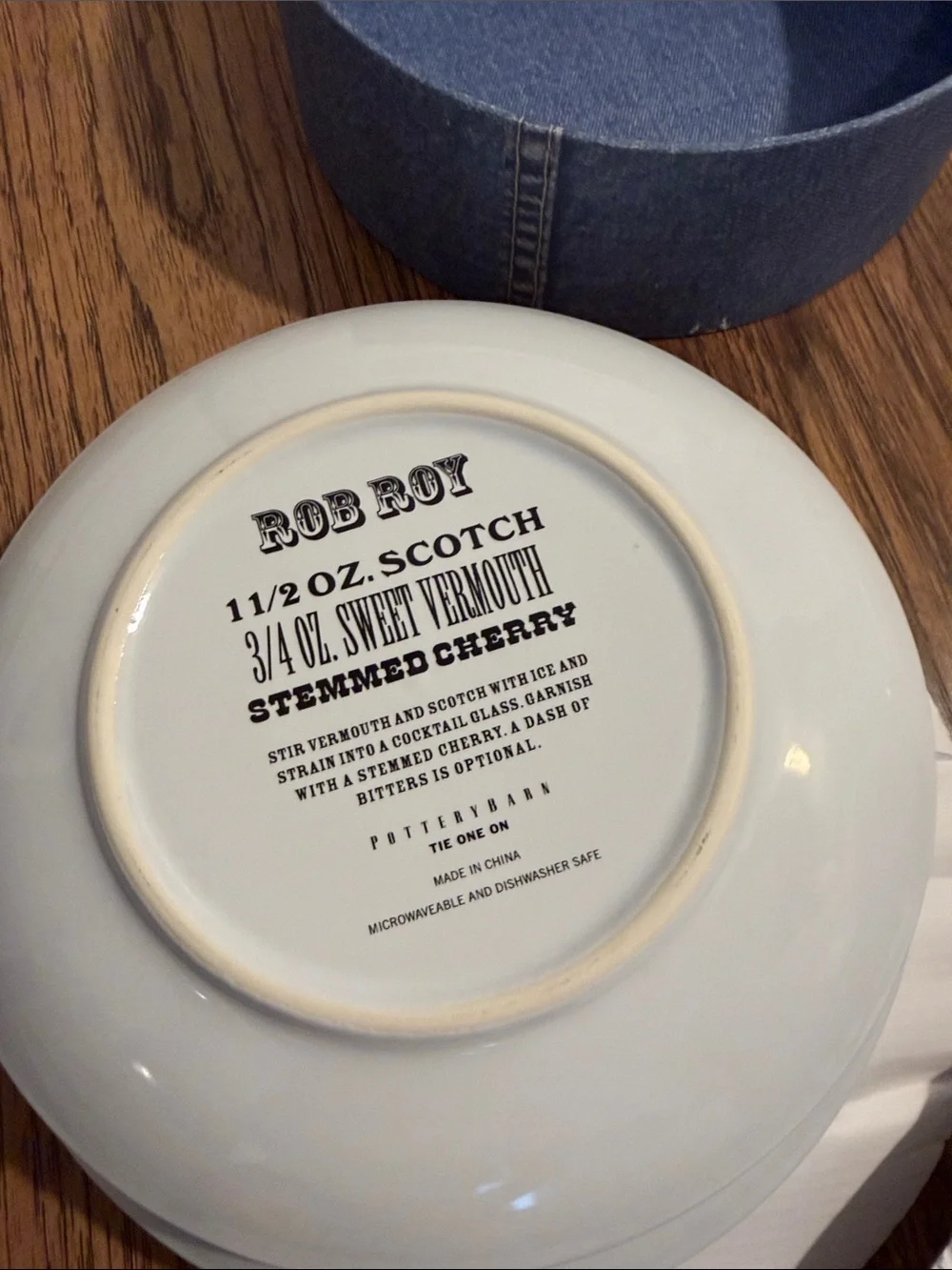 Pottery Barn Tie One On Cocktail Plates Set  PRICE DROP LIMITED TIME
